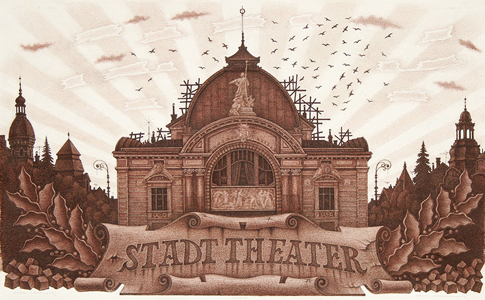 «Міський театр». 2008. Офорт